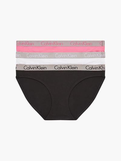 Calvin Klein Underwear HU464153 | Calvin Klein Radiant Cotton Női Bikini Alsó Fekete / Fehér / Rózsa